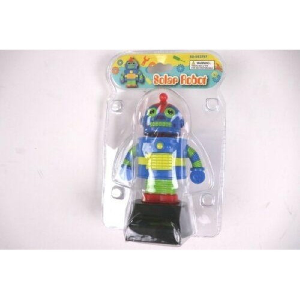 NEW Solar Powered Dancing Robot Bobble Head Dancer Cute Fun TOY Collectible Blue